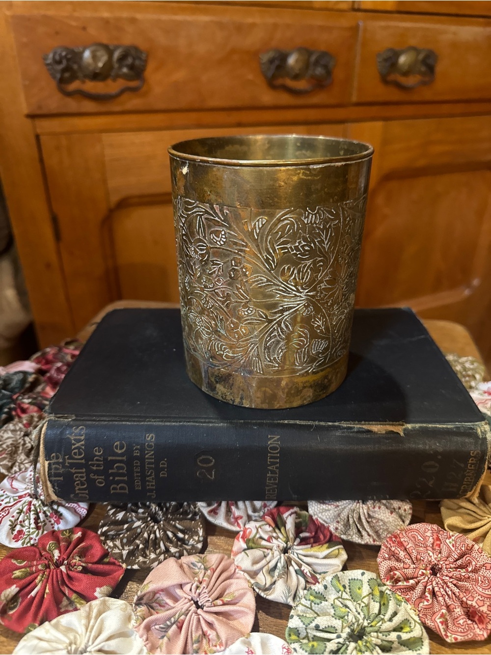 Brass Etched Decorative  Container